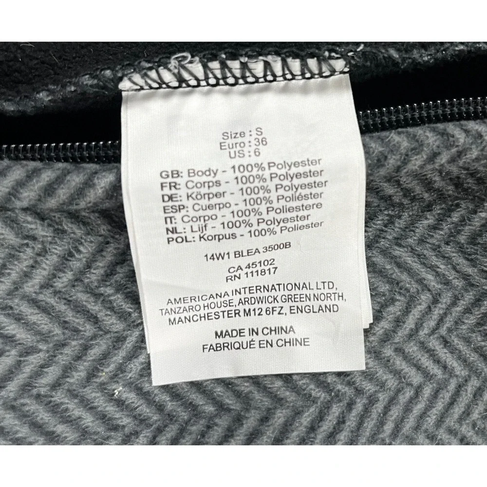 Bench Slinker II Herringbone Fleece Jacket‎ Womens XS Gray Hooded Gorpcore Coat
